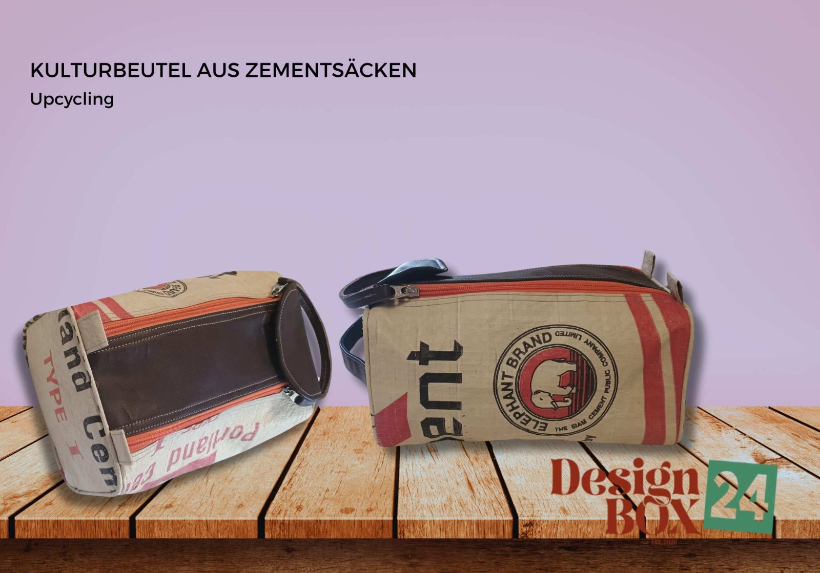  »Kulturbeutel aus recycelten Zementsack«             