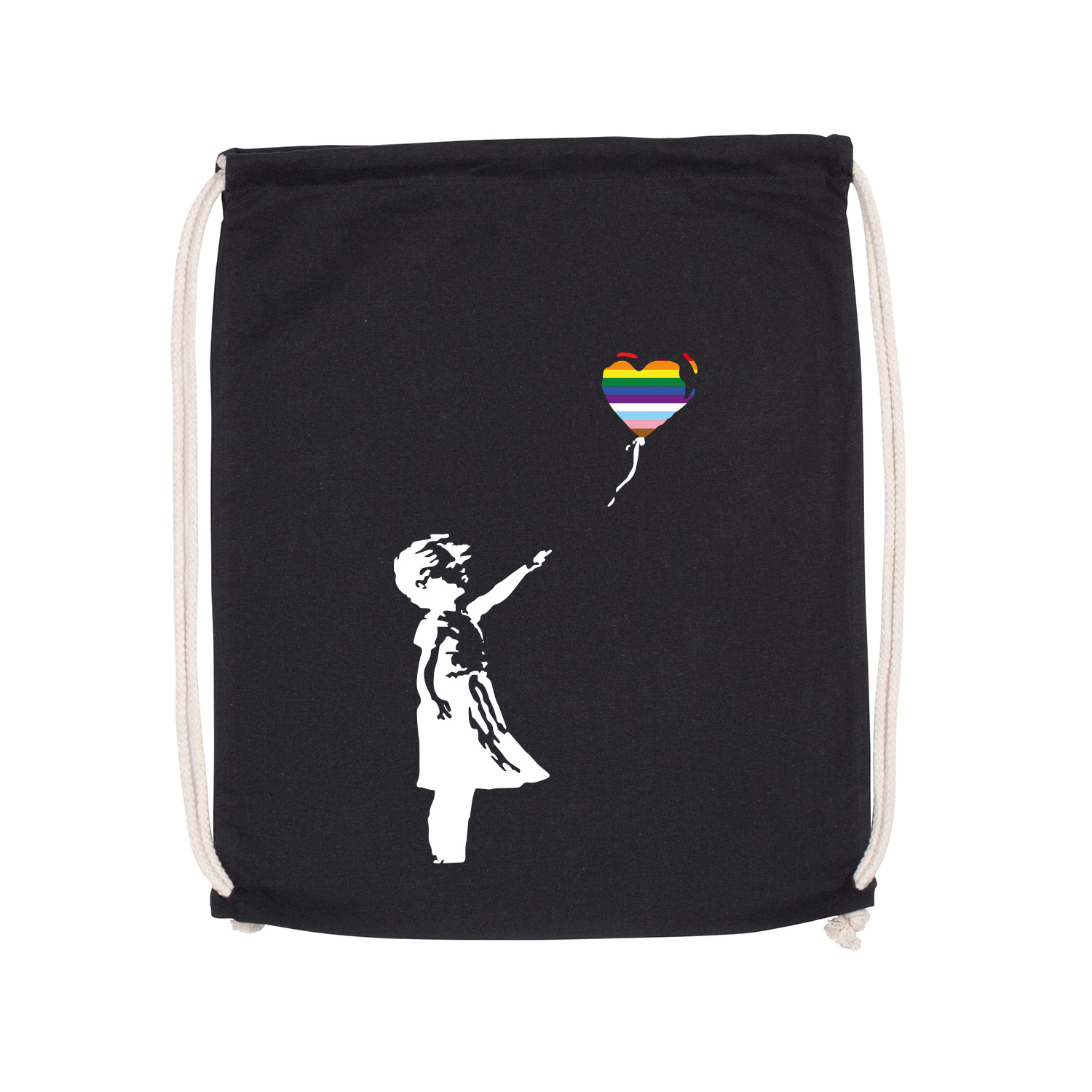 Turnbeutel »Ballon Mädchen Pride«  